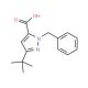 1-Benzyl-3-tert-butyl-1H-pyrazole-5-carboxylic acid (CAS 100957-85-5) - chemical structure image