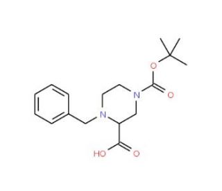1-Benzyl-4-Boc-piperazine-2-carboxylic acid (CAS 181956-25-2) - chemical structure image