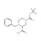 1-Benzyl-4-Boc-piperazine-2-carboxylic acid (CAS 181956-25-2) - chemical structure image