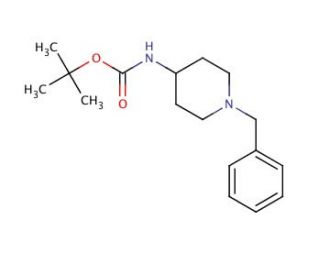 1-Benzyl-4-(N-Boc-amino) piperidine (CAS 73889-19-7) - chemical structure image