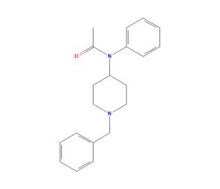 1-Benzyl-4-(N-phenylacetamido)piperidine (CAS 1237-52-1) - chemical structure image