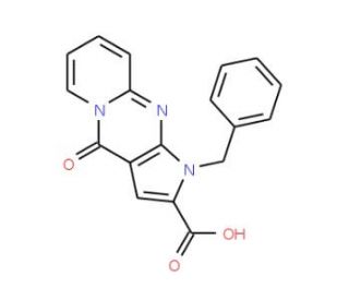 1-benzyl-4-oxo-1,4-dihydropyrido[1,2-a]pyrrolo[2,3-d]pyrimidine-2-carboxylic acid - chemical structure image