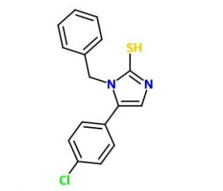 1-benzyl-5-(4-chlorophenyl)-1H-imidazole-2-thiol - chemical structure image