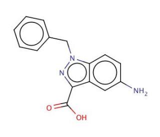 1-benzyl-5-aminoindazolyl-3-carboxylic acid - chemical structure image