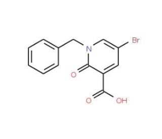 1-Benzyl-5-bromo-2-oxo-1,2-dihydro-3-pyridinecarboxylic acid - chemical structure image