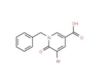 1-Benzyl-5-bromo-6-oxo-1,6-dihydro-3-pyridinecarboxylic acid - chemical structure image