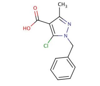 1-Benzyl-5-chloro-3-methyl-1H-pyrazole-4-carboxylic acid (CAS 882227-05-6) - chemical structure image