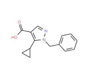 1-benzyl-5-cyclopropyl-1H-pyrazole-4-carboxylic acid - chemical structure image