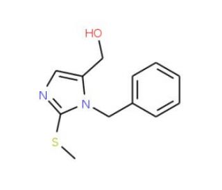 1-Benzyl-5-hydroxymethyl-2-methylthio-1H-imidazole (CAS 338414-90-7) - chemical structure image