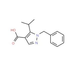 1-benzyl-5-isopropyl-1H-pyrazole-4-carboxylic acid - chemical structure image