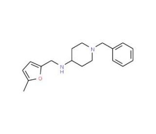 1-Benzyl-N-[(5-methyl-2-furyl)methyl]piperidin-4-amine - chemical structure image