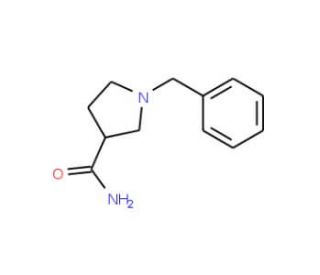 1-Benzyl-pyrrolidine-3-carboxylic acid amide (CAS 115687-29-1) - chemical structure image