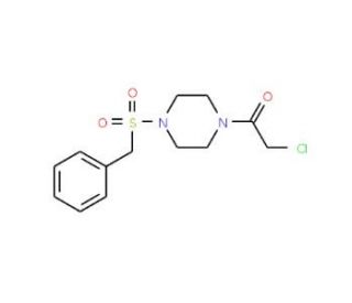 1-(benzylsulfonyl)-4-(chloroacetyl)piperazine - chemical structure image