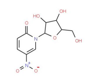 1-(&beta;-D-Ribofuranosyl)-5-nitropyrine-2(1H)-one - chemical structure image