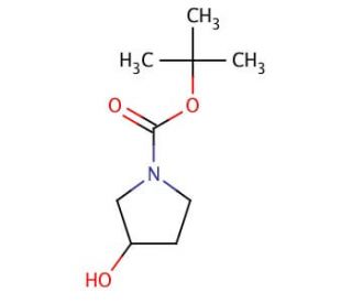 1-Boc-3-pyrrolidinol (CAS 103057-44-9) - chemical structure image
