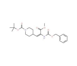 1-Boc-4-(2-Cbz-amino-2-methoxycarbonyl-vinyl)piperidine (CAS 1017789-36-4) - chemical structure image