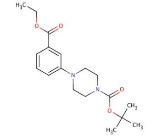 1-Boc-4-[3-(ethoxycarbonyl)phenyl]piperazine (CAS 261925-94-4) - chemical structure image