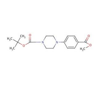 1-Boc-4-(4-methoxycarbonylphenyl)piperazine (CAS 158985-36-5) - chemical structure image