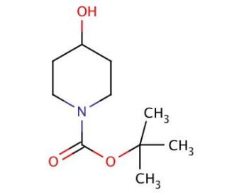 1-Boc-4-hydroxypiperidine (CAS 109384-19-2) - chemical structure image