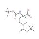 1-Boc-(4-N-Boc-amino)piperidine-4-carboxylic acid (CAS 189321-65-1) - chemical structure image