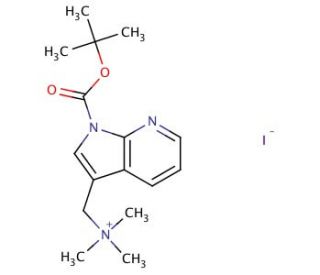 (1-Boc-7-azaindol-3-methyl)trimethylammonium iodide (CAS 144866-90-0) - chemical structure image