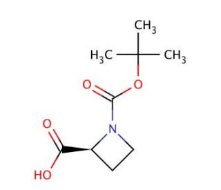 1-Boc-L-azetidine-2-carboxylic acid (CAS 51077-14-6) - chemical structure image
