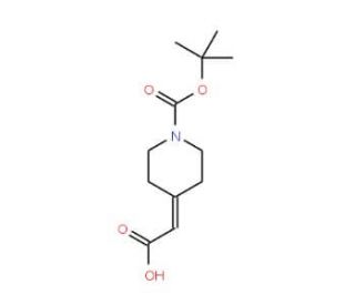 1-Boc-Piperidin-4-ylidene-acetic acid (CAS 193085-24-4) - chemical structure image