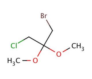 1-Bromo-3-chloro-2,2-dimethoxypropane (CAS 22089-54-9) - chemical structure image