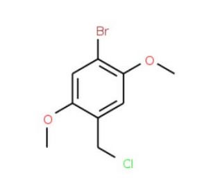 1-bromo-4-(chloromethyl)-2,5-dimethoxybenzene - chemical structure image