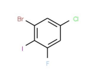 1-Bromo-5-chloro-3-fluoro-2-iodobenzene (CAS 201849-16-3) - chemical structure image
