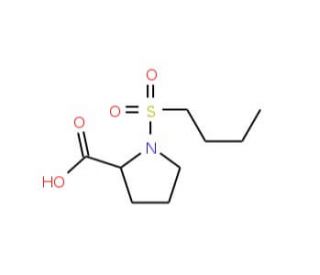 1-(butane-1-sulfonyl)pyrrolidine-2-carboxylic acid - chemical structure image