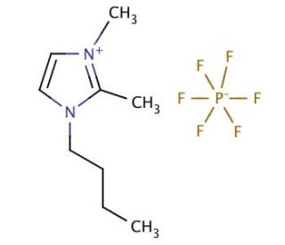 1-Butyl-2,3-dimethylimidazolium hexafluorophosphate (CAS 227617-70-1) - chemical structure image