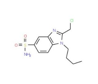 1-butyl-2-(chloromethyl)-1H-benzimidazole-5-sulfonamide - chemical structure image