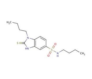 1-Butyl-2-mercapto-1H-benzoimidazole-5-sulfonic acid butylamide - chemical structure image