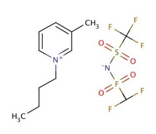 1-Butyl-3-methylpyridinium bis(trifluormethylsulfonyl)imide (CAS 344790-86-9) - chemical structure image