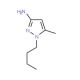 1-Butyl-5-methyl-1H-pyrazol-3-ylamine (CAS 73616-26-9) - chemical structure image