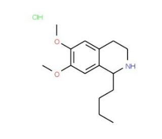 1-Butyl-6,7-dimethoxy-1,2,3,4-tetra&ne;hydroisoquinoline hydrochloride (CAS 367952-75-8) - chemical structure image