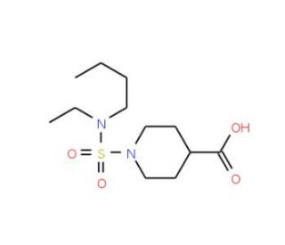 1-{[Butyl(ethyl)amino]sulfonyl}piperidine-4-carboxylic acid - chemical structure image