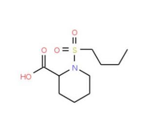 1-(butylsulfonyl)piperidine-2-carboxylic acid - chemical structure image