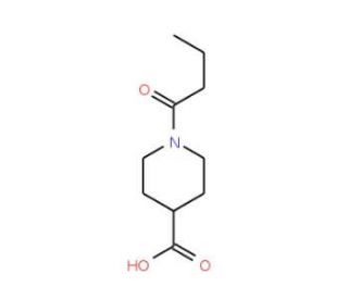 1-butyrylpiperidine-4-carboxylic acid - chemical structure image