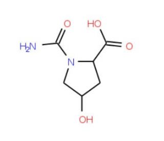 1-Carbamoyl-4-hydroxy-pyrrolidine-2-carboxylic acid - chemical structure image