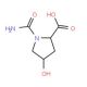 1-Carbamoyl-4-hydroxy-pyrrolidine-2-carboxylic acid - chemical structure image