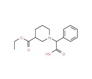 1-(Carboxy-phenyl-methyl)-piperidine-3-carboxylic acid ethyl ester (CAS 886363-55-9) - chemical structure image