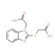 {[1-(Carboxymethyl)-1H-benzimidazol-2-yl]-thio}acetic acid - chemical structure image
