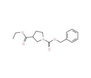 1-Cbz-pyrrolidine-3-carboxylic acid ethyl ester (CAS 848413-99-0) - chemical structure image