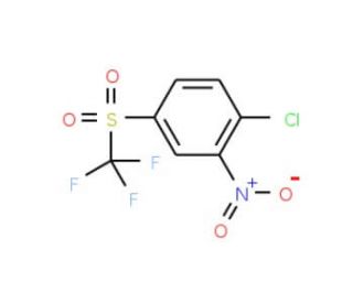 1-Chloro-2-nitro-4-trifluoromethanesulfonyl-benzene (CAS 1550-27-2) - chemical structure image