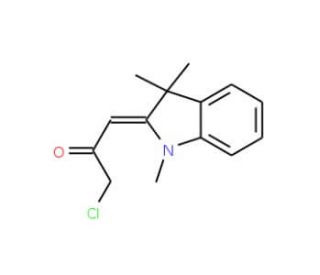 1-Chloro-3-(1,3,3-trimethyl-1,3-dihydro-indol-2-ylidene)-propan-2-one (CAS 92297-75-1) - chemical structure image