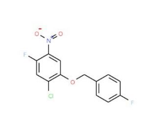 1-Chloro-5-fluoro-2-[(4-fluorobenzyl)oxy]-4-nitrobenzene - chemical structure image