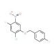 1-Chloro-5-fluoro-2-[(4-fluorobenzyl)oxy]-4-nitrobenzene - chemical structure image