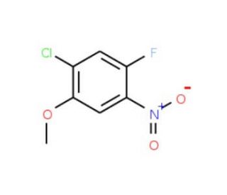 1-Chloro-5-fluoro-2-methoxy-4-nitrobenzene (CAS 84478-76-2) - chemical structure image